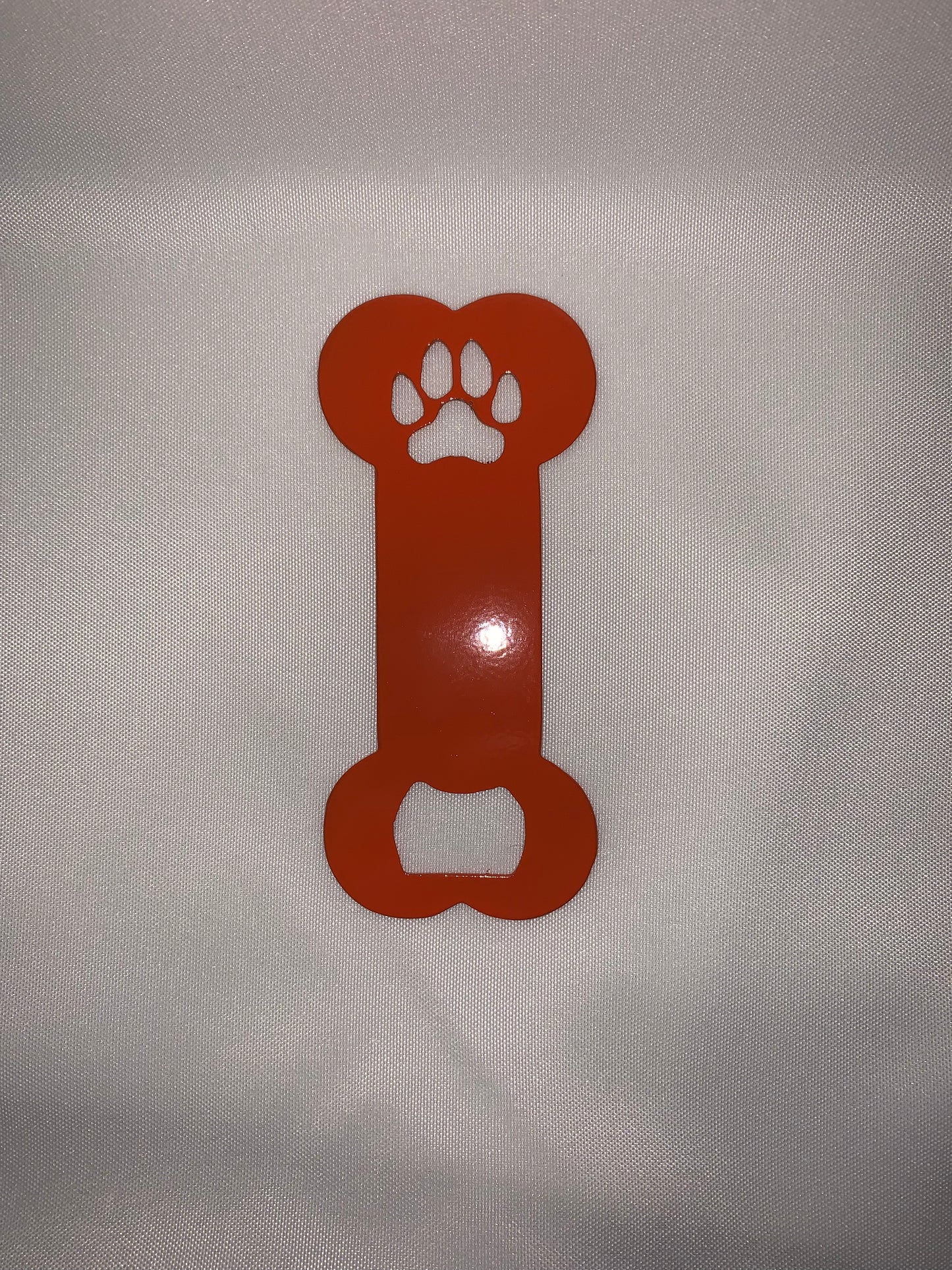 Dog Bone Bottle Opener With Paw Print