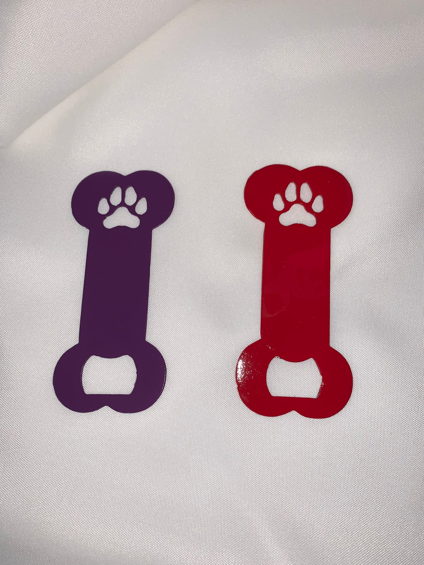 Dog Bone Bottle Opener With Paw Print