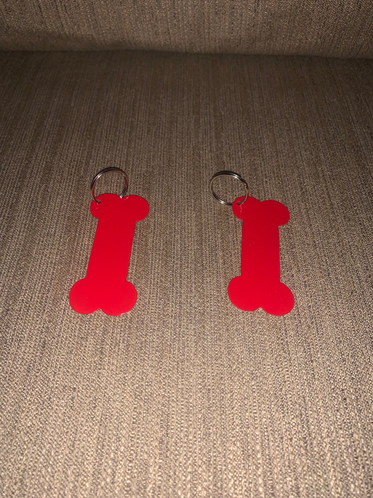 Dog bone keychain