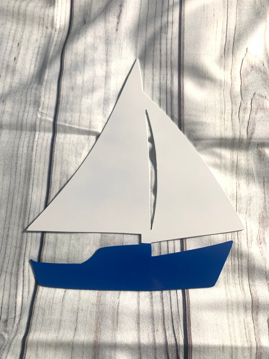 Sail Boat Garden Stake