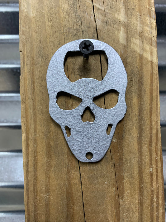 Skull shaped keychain bottle opener