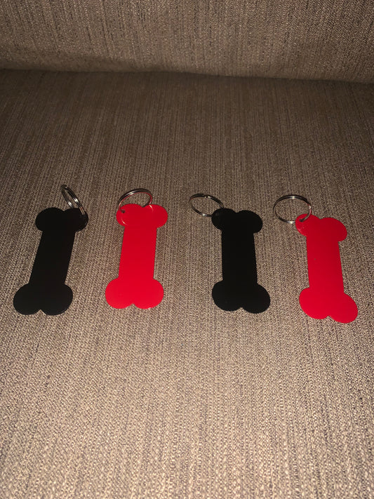 Dog bone keychain