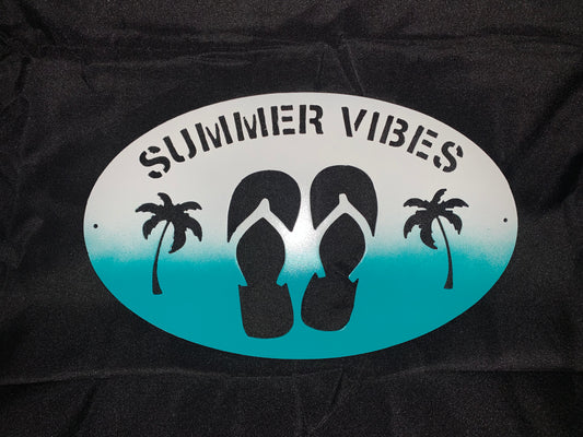Summer Vibes Metal Sign