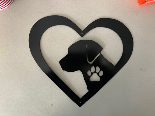 Heart/Dog Decretive Sign